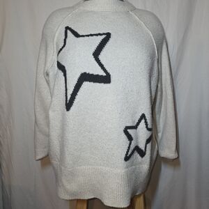 Aerie Cream Turtleneck Sweater with Star Accents